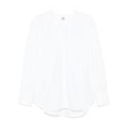 Witte Poplin Biologisch Katoenen Overhemd TotêMe , White , Dames