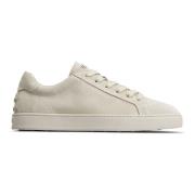 Beige Suède Sneakers met Rubberen Zool Tod's , Beige , Heren