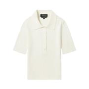 Witte Polo Kraag Sweater A.p.c. , White , Dames