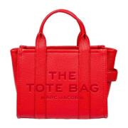 Rode Leren Tote Tas Ritssluiting Marc Jacobs , Red , Dames