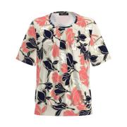 Korte Mouw Top Blouse Shirt Frank Walder , Multicolor , Dames