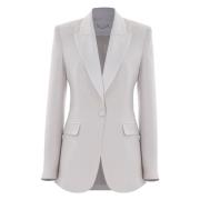 Elegant Ivory Single-Button Suit Jacket Kocca , White , Dames