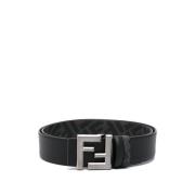 Stijlvolle Riemencollectie Fendi , Black , Heren