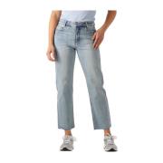 Klassieke High Straight Leg Jeans My Essential Wardrobe , Blue , Dames