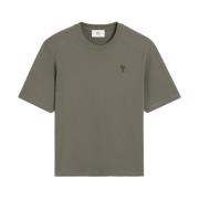 Oversized Tonal ADC T-Shirt Grijs Ami Paris , Gray , Heren