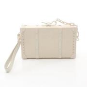 Pre-owned Leather clutches Louis Vuitton Vintage , White , Dames