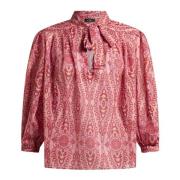 Roze Paisley Katoenen Blouse Etro , Pink , Dames