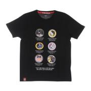 Apollo Mission Tee - Zwart Alpha Industries , Black , Heren