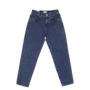 Slim Fit Denim Jeans Stone Washed Amish , Blue , Dames