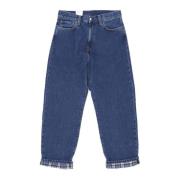 Blauwe Stone Washed Rider Jeans Carhartt Wip , Blue , Heren