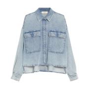 Retrostijl Denimblouse Max Mara Weekend , Blue , Dames