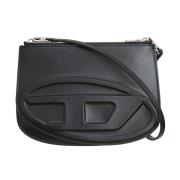 Twin Stijl Leren Tas Diesel , Black , Dames