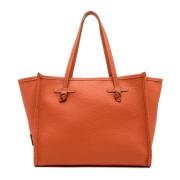 Koraal Leren Shopper met Clutch Gianni Chiarini , Orange , Dames