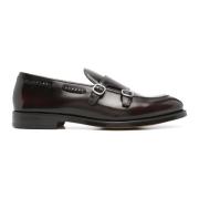 Bruin Leren Dubbele Gesp Loafers Doucal's , Brown , Heren