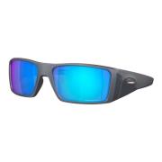 Stalen Blauwe Zonnebril met Prizm Sapphire Oakley , Gray , Heren