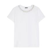 Sprankelend Basic Katoenen T-shirt Pennyblack , White , Dames