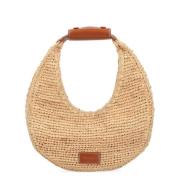 Raffia Tote Tas Natuur/Tan Staud , Brown , Dames