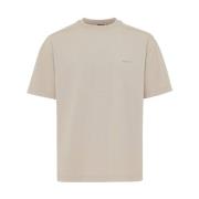 Korte Mouw T-shirt J2025-1227 Genti , Beige , Heren