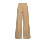 Nylon Wide Leg Pants K-Way , Beige , Dames