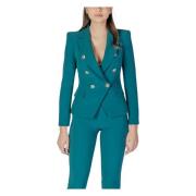 Groene Blazer met Knopen Lange Mouw Rinascimento , Green , Dames