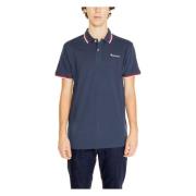 Blauw Katoenen Polo Shirt Lente/Zomer Aquascutum , Blue , Heren