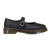 Zwarte leren instappers met gesp Dr. Martens , Black , Dames