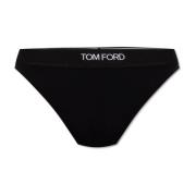 Slips met logo Tom Ford , Black , Dames