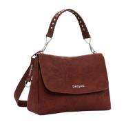 Bruine Schoudertas Kliksluiting Desigual , Brown , Dames