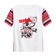 Wit Print Korte Mouw T-shirt Desigual , White , Dames