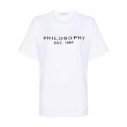 Witte T-shirts en Polos Philosophy di Lorenzo Serafini , White , Dames