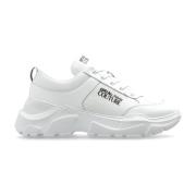 Sneakers met bedrukt logo Versace Jeans Couture , White , Heren