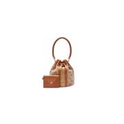 Emmerstijl Tas met Gestreepte Details Liu Jo , Beige , Dames