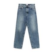 Indigo Denim Jeans met Klassieke Stijl Haikure , Blue , Heren