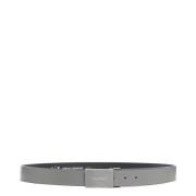 Effen Gesp Riem met Logo Detail Armani Exchange , Gray , Heren