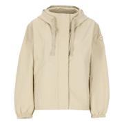 Beige Waterdichte Stofjas met Capuchon Kenzo , Beige , Dames