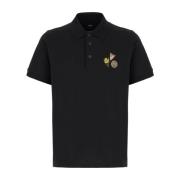 Klassiek Polo Shirt voor Mannen Fendi , Black , Heren