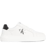 Witte Zwarte Chunky Sneakers Calvin Klein Jeans , White , Heren