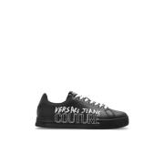 Sneakers met bedrukt logo Versace Jeans Couture , Black , Heren