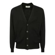 Zwarte Katoenen Knoop Cardigan Filippo De Laurentiis , Black , Heren