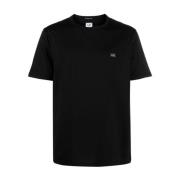 Zwart Logo Patch Jersey T-shirt C.p. Company , Black , Heren