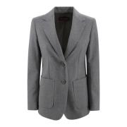 Klassieke Wollen Jas Grijs Max Mara Studio , Gray , Dames