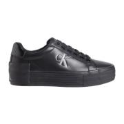 Zwarte Flatform Sneakers Vrouwen Calvin Klein Jeans , Black , Dames