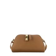 Bruine Leren Schoudertas Furla , Brown , Dames