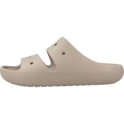 Klassieke Sandaal Sliders Crocs , Brown , Dames