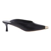 Black leather sabot Baldinini , Black , Dames