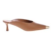 Tan leather sabot Baldinini , Beige , Dames