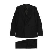 Zwart Herenpak Elegante Stijl Corneliani , Black , Heren