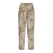 Dierenprint broek Gestuz , Beige , Dames