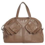 Pre-owned Leather handbags Yves Saint Laurent Vintage , Brown , Dames