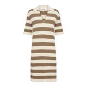 Gestreepte Polo Jurk Sllidya Model Soaked in Luxury , Brown , Dames